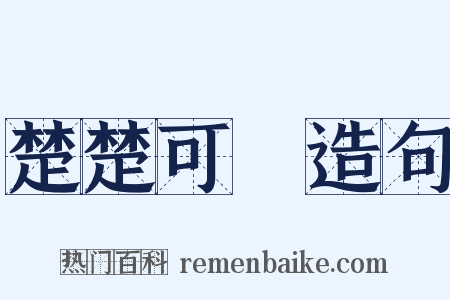 楚楚可憐造句是什么意思的图片